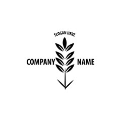 Fototapeta na wymiar Logo design for agriculture, agronomy, wheat farm