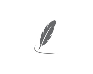 feather logo template vector icon design 