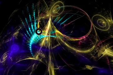 abstract digital fractal fantasy design  magic