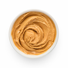 Peanut butter on white
