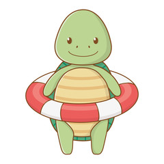 cute animal enjoying summer vacations