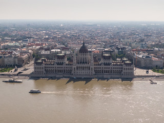 The Hungarian Parliament with the river Danube