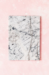 Marble Board on Pink Background