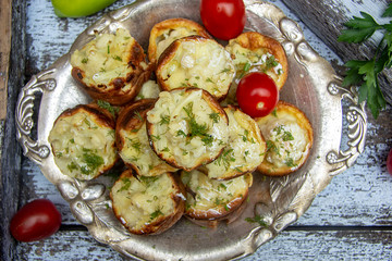 cauliflower mini casseroles for a buffet table