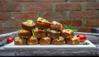 cauliflower mini casseroles for a buffet table