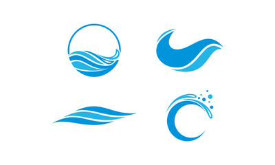 Water set template vector logo - obrazy, fototapety, plakaty