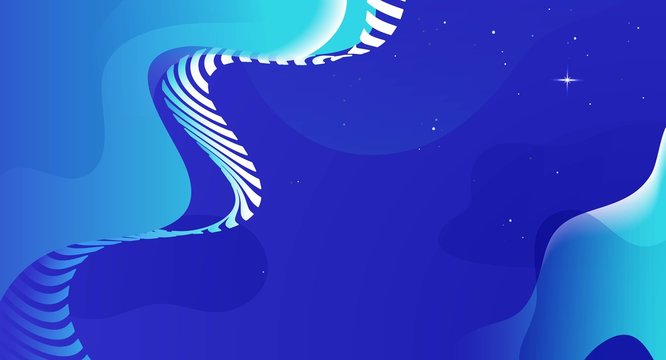 Abstract background with gradient shapes in blue colors. Vector illustration