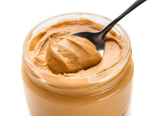 Nutty paste in jar