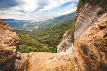 Nature stream landscape.