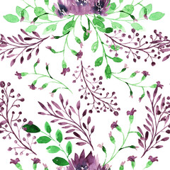 Watercolor ornate pattern