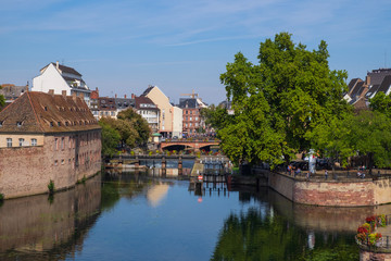 Obraz premium Blick auf Ponts Couverts in Strassburg/Frankreich