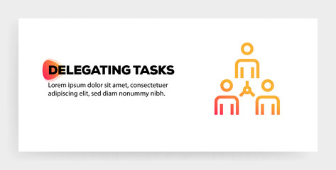 DELEGATING TASKS ICON CONCEPT
