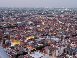 View from the Torre Latinoamericana Tower across Mexico City Skyline