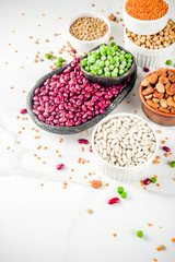 Set of different legumes