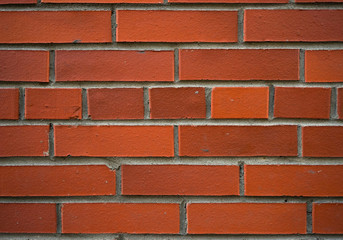background, red brickwork,wall, in good condition, new