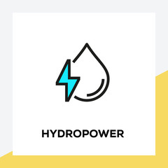 HYDROPOWER LINE ICON SET