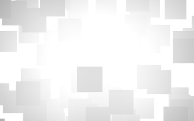 White abstract background. Misty backdrop with grey squares. 3D illustration