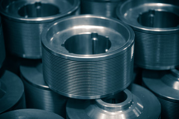 Metal products made by casting techniques closeup