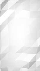 White abstract background. Lowpoly backdrop. Crumpled paper. 3D illustration