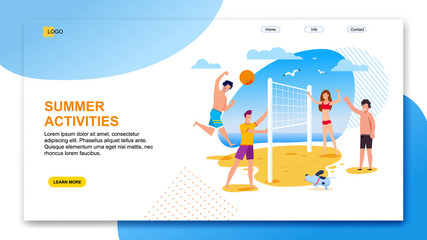 Landing Page Offers Organization Summer Activities