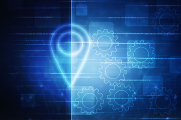 2d  rendering travel and navigation planning, concept