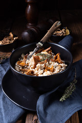 Kaszotto- polish risotto from barley groats with mushrooms