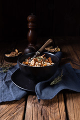 Kaszotto- polish risotto from barley groats with mushrooms