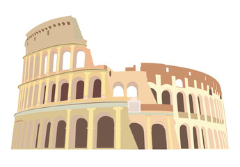 Colosseum in Italy icon.Attraction Of Rome.Vector image.