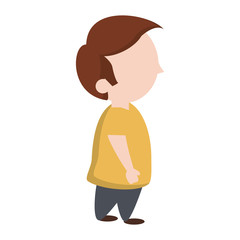 Cute boy cartoon isolated Vector illustration