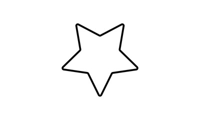 Star line style icon for quality ratings and business performance