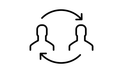 Transfer icon for data and financial transactions