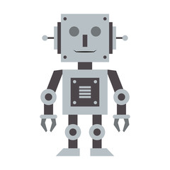 Robot toy technology cartoon Vector illustration