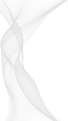 White abstract background. Fluttering white scarf. Waving on wind white fubric. 3D illustration