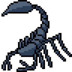 Fototapeta premium vector pixel art scorpion monster