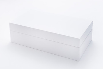 White blank box for mockup on white background