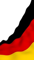 Naklejka premium Flag of Germany. Wide format 3D illustration. State symbol of the Federal Republic of Germany. 3D rendering
