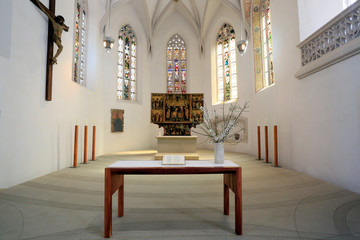 The altar area of St. Peter's Church in Eisleben