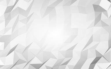 Fototapeta premium White abstract background. Lowpoly backdrop. Crumpled paper. 3D illustration