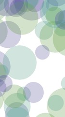 Multicolored translucent circles on a white background. 3D illustration