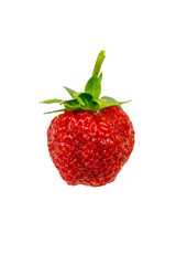 Fresh ripe strawberry isolated on white background