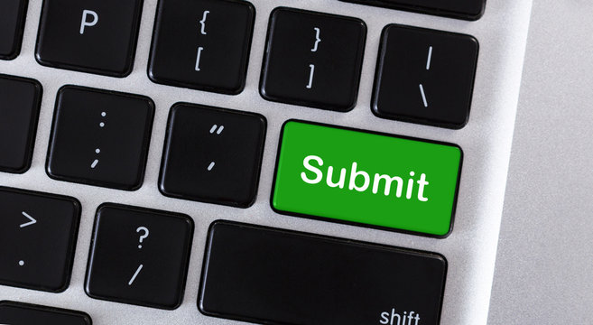 Word Submit on green button of keypad