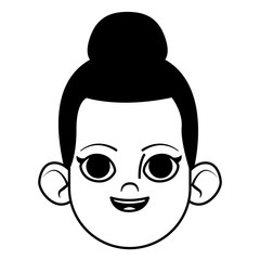 little kid avatar profile picture black and white