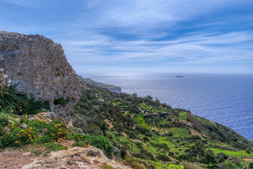 Fototapeta premium Landscape in south Malta near Dingli cliffs, Malta