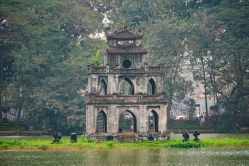 Hoàn Kiếm Lake in Hanoi, Vietnam