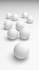 White abstract background. Lowpoly backdrop. Crumpled paper. 3D illustration