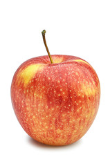 big fresh ripe red apple on white background