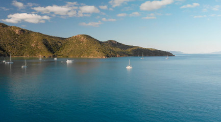 Whitsunday Islands, Australia. Amazing aerial view from drone
