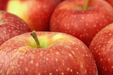 large fresh ripe red apple background