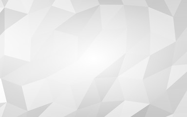 White abstract background. Lowpoly backdrop. Crumpled paper. 3D illustration