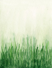 watercolor background grass